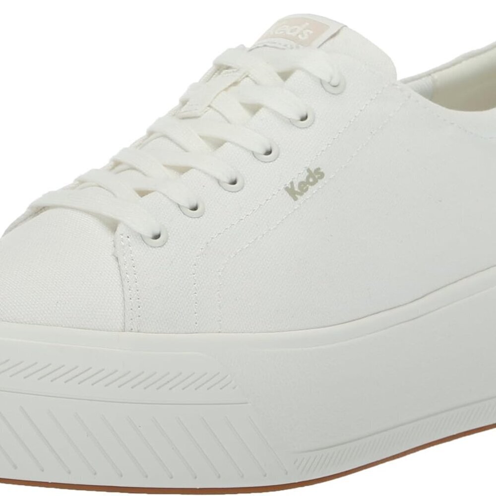 Women's Leather Lace Up Sneakers Platform Breathable Casual Shoes